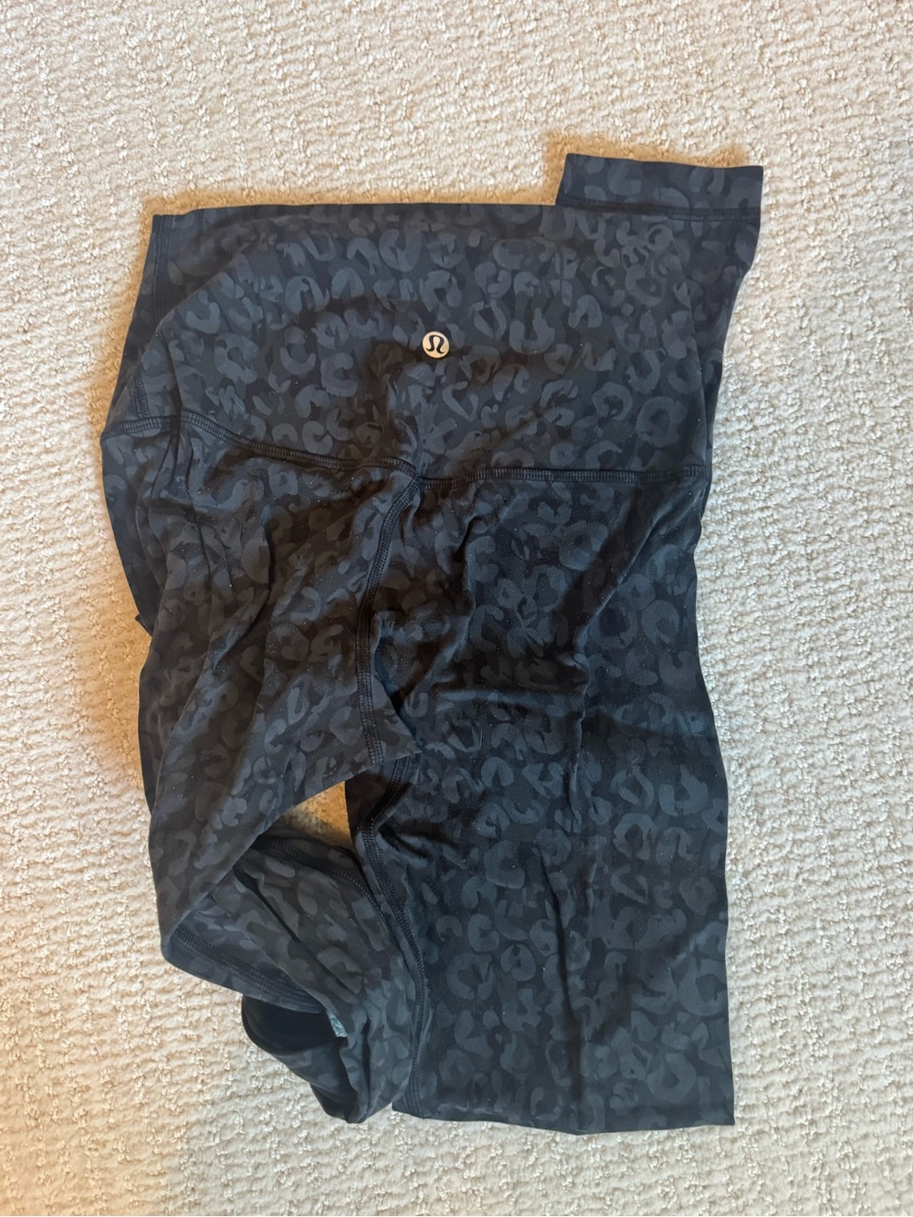 lululemon athletica Black Leopard Print High-Rise Leggings